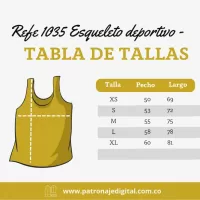 Ref 1035 Esqueleto deportivo - TANK TOP - Imagen 5