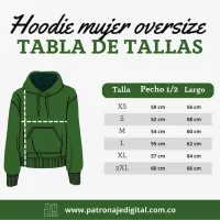 Ref 1045 Hoodie Oversize Dama - Imagen 5