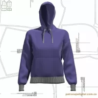 Ref 1045 Hoodie Oversize Dama - Imagen 2