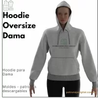 Ref 1045 Hoodie Oversize Dama