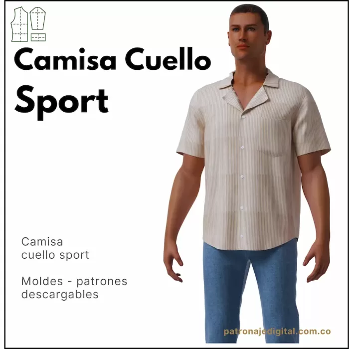 Ref 1074 Camisa cuello Sport