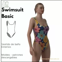 Ref 1077 - Swimsuit basic enterizo