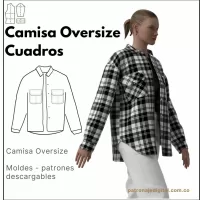 Ref 1093 Camisa Oversize Cuadros