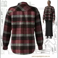 Ref 1093 Camisa Oversize Cuadros - Imagen 2