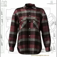 Ref 1093 Camisa Oversize Cuadros - Imagen 3