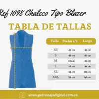 Ref 1098 Chaleco Tipo Blazer - Imagen 4