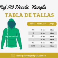 Ref 1113 Hoodie Manga Rangla - Imagen 5