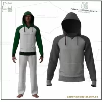 Ref 1113 Hoodie Manga Rangla - Imagen 2