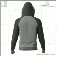 Ref 1113 Hoodie Manga Rangla - Imagen 4