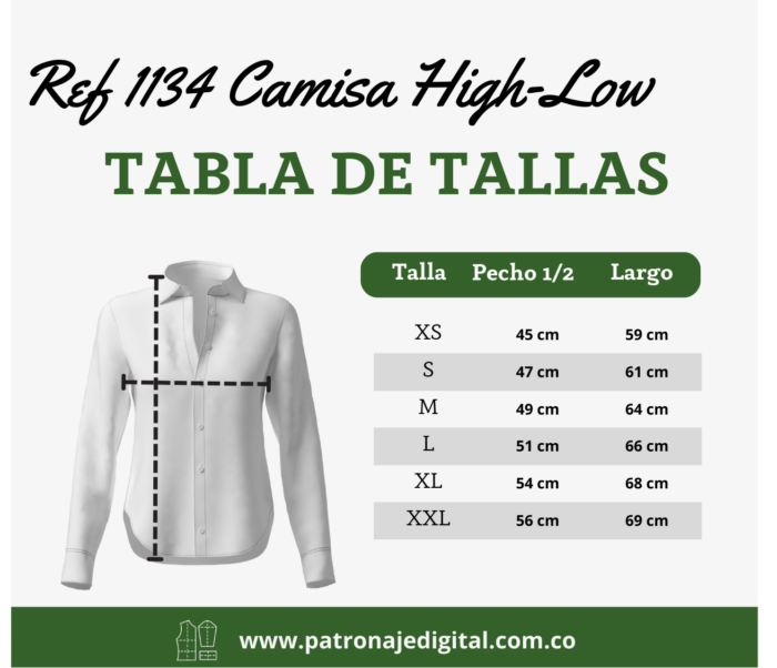 Ref 1134 Camisa High-Low - Imagen 5