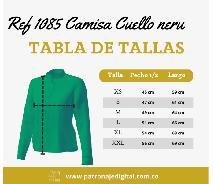 Ref 1086 Camisa Cuello neru - Imagen 5