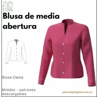 Ref 1146 Blusa de media abertura