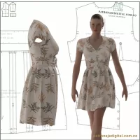Ref 1145 Vestido Flower - Imagen 3