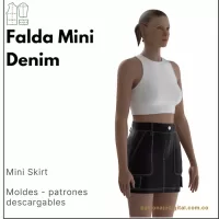 Ref 1185 Falda mini denim