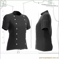 Ref 1203 Chef’s Jacket Manga Corta - Imagen 3