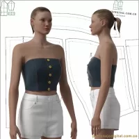 Ref 1205 Top Denim Botones - Imagen 3