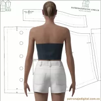 Ref 1205 Top Denim Botones - Imagen 4