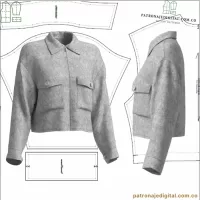 Ref 1200 Chaqueta Casual Oversize - Imagen 3
