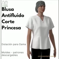 Ref 1224 Blusa Antifluido Corte Princesa