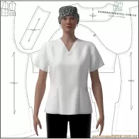 Ref 1224 Blusa Antifluido Corte Princesa - Imagen 2