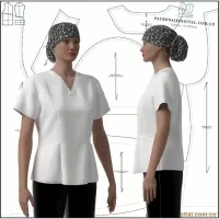 Ref 1224 Blusa Antifluido Corte Princesa - Imagen 3