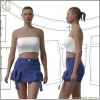 Ref 1244 Falda Short Cargo - Imagen 3