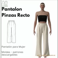 Ref 1211 Pantalón Pinzas Recto