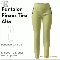 Ref 1235 Pantalon Pinzas Tiro Alto