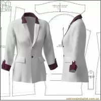 Ref 1247 Blazer Puño Abotonado - Imagen 3
