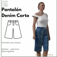 Ref 1250 Pantalon Denim Corto